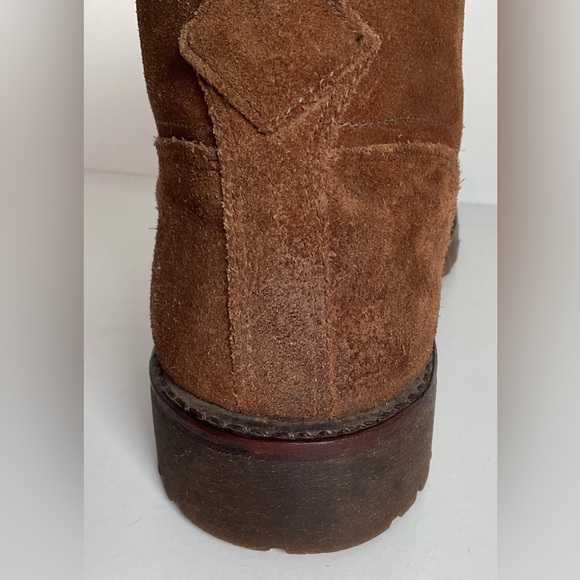 Frye Will Suede Lug Boots 11 M USA Made Rough Out - Picture 16 of 16